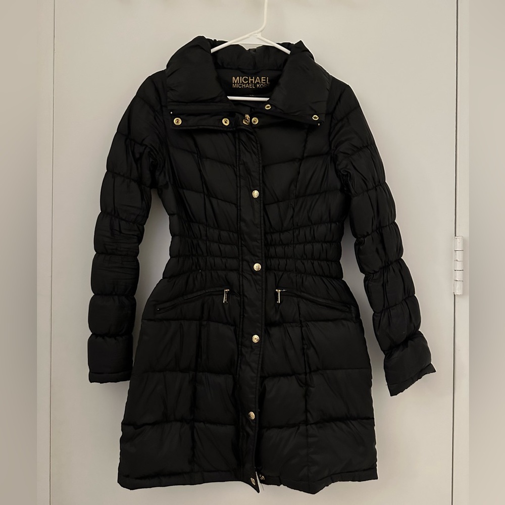 Michael Kors quilted black puffer jacket